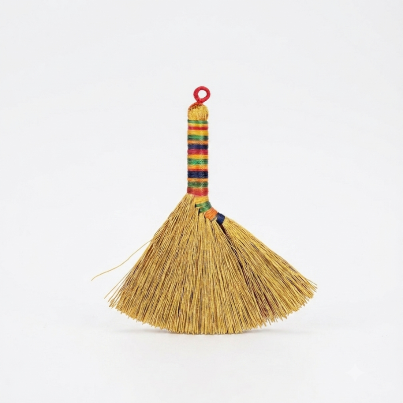 Sorghum Broom Pendant
