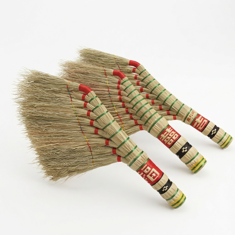 Slanted Golden Sorghum Handheld Mini Broom
