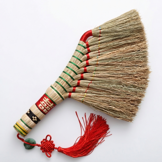Slanted Golden Sorghum Handheld Mini Broom